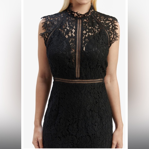 Bardot midi lace column dress - Picture 3 of 10